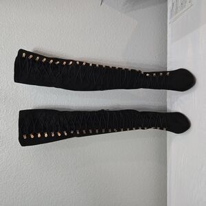 Sleek Black Over-the-Knee Boots with Suede Finish From Macys